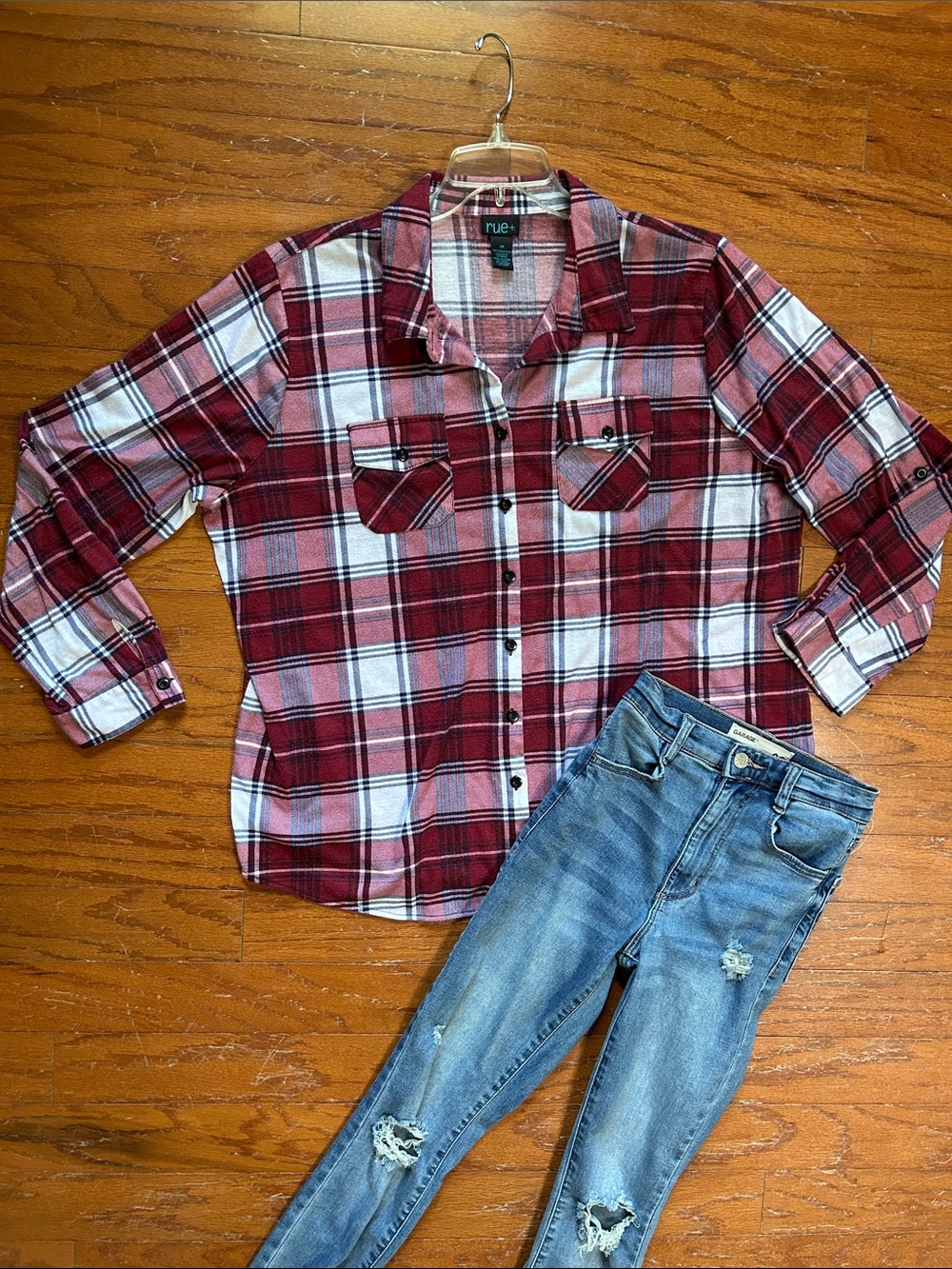 Rue+ Plaid Button-Up